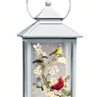 Bradford Exchange A Joyful Gathering Glitter Globe Songbird Lantern 11-inches