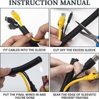 Split Wire Loom Conduit Flex Tubing Automotive Wire Protector Harness Wrap