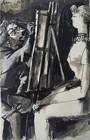 Pablo Picasso  artist And  Model   Original Stone Lithograph  1954 W  Doc
