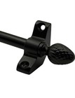 Set Of 14   Stair Carpet Rods   Pine Finial - Black   Runners Up To 70cm