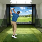 10 X 8 Ft Golf Simulator Enclosure With 4k Ready Impact Screen And Blackout Cage