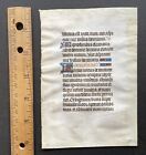 Circa 1500 Illuminated Manuscript Leaf Devotional Hours Vellum Rubricated Latin