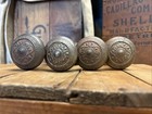 4 Sets Antique Ornate Embossed Door Knob Set Metal Vintage Stamped 8 Knobs