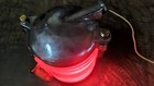 Vintage Large 1985 Soviet  Russian Brass Aluminum Ship Boat  Red Lantern Light 
