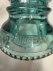 Vintage Hemingray No  40 Made In Usa Blue Green  Aqua Electrical Glass Insulator