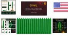 Set Of 20 Unscented Green Mini Chime Candles - Perfect For Rituals   Meditation