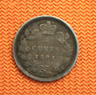Old Canadian Coins 1891 Canada  Silver  Five Cents 5 C