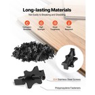 Uimoso 1000pcs Hidden Deck Fasteners Universal Black T Clips Composite