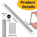 6 Pcs Extension Springs With Hook Ends - Screen Door Spring - 3 8 Inch    6-1 2 