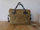 Filson 24 Hour Tin Cloth Briefcase   Dark Tan   Made In Usa   Rare