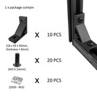10 Sets Heavy Duty 2020 Aluminum Extrusion Corner Bracket 20 Series V T Slot    