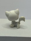 Littlest Pet Shop Lps   9 White Angora Cat With Blue Eyes Long Hair Hasbro