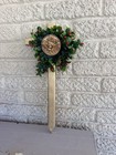 Christmas Cemetery Stake Decoration  Holiday Floral Memorial Grave Arrangement