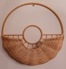 Boho Plastic Woven Wall Baskets Set Of 2 Baya Style Matching Pair Wall Decor