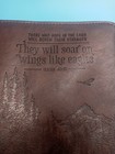 Christian Art Bible Cover Faux Leather Large With Zipper   Isaiah 40 31