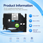 Compatible With Brother P-touch Black On White 12mm Tze Tz-231 Label Tape Pt300