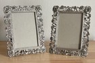 Set Of 2 Roses Metal Picture Frames  4 X 6 Romantic Cottage Shabby Chic Decor
