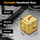 Fidget Spinner Cube Edc Toy Metallic Cube Stress Anxiety Relief For Adult