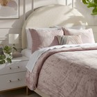 3pc Full queen Luxe Distressed Crinkle Velvet Duvet Cover   Sham Set Mauve