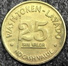Carwash Lavacoches - No Cash Value Sin Valor 25   Car Wash Token 23mm  c1921 