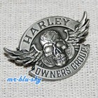 Winged Skull Pin   Harley Davidson Owners Group H o g  