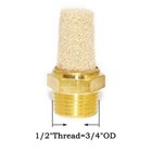 Pneumatic Muffler Long Exhaust Muffler 1 2  Npt Male Brass Flow Control Silencer