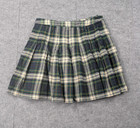 Polo Ralph Lauren Plaid Skirt Girls Large Green Belted Preppy Holiday Acaademia
