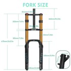 Bucklos 20 Inch E-bike Mtb Snow Air Suspension Double Fork 180mm Travel Disc Qr