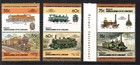 St  Vincent Grenadines Bequia Stamps 10 Se-tenant Pairs Trains 1984-87 Mnh