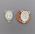 Set 3 Oval Miraculous Rosary Center Italy Rosaries Centerpiece T104 Finsh Silver