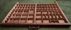 Vintage Wood Printers Tray Shadow Box Letterpress Type Drawer Display Case 22x16