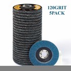 Satc 5pcs 4 5  X 7 8  Zirconia Sanding Flap Discs 120grit For Grinding Metal T29