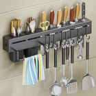 Wall-mounted Kitchen 23inch Organizer Shelf Knife Storage Rack Utensil Holder Us