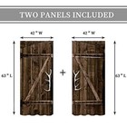 Cinbloo Wooden Barn Door Curtains Rod Pocket Rustic Farmhouse Barnwood Vintage