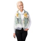  Scarfs For Women Lightweight Scarves Fashion Print Floral Pattern Lotus Green