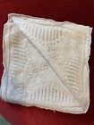 Antique Very Rare White Cotton Hand Embroidered Wedding Hanky