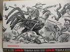 New Rare Hard To Find Espolon Tequila Glossy Poster Board 36  X 18  Skeletons