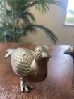 Vintage Pair Heavy Brass Pheasant Birds 12 13in Long Mcm Regency Figurines