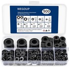 900-piece Nylon Flat Washer Assortment Kit Black Plastic Flat Washers For Bolts 
