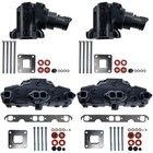 For Mercruiser Dry Joint V8 Exhaust Manifold Riser Kit 5 0l 5 7l 864591t02