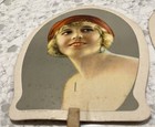 2 Vintage 1920s-40 Advertising  praetorian Building  Paper Rigid Fixed Hand Fans