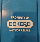 Vintage Eckerd Drug Store Blue Storage Tote Bin W  Lid     Rare Collectible
