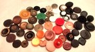 Big Vintage Early Plastic Bakelite Celluloid Lucite Sewing Coat Buttons Lot 65 