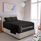  Extra Deep Pocket Size Sheet Set - 4 Piece Ultra Soft   King 07 - Black