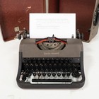 1949 Underwood Leader Portable Typewriter W  Case - Tested   Serviced