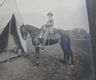 Antique Photo 1898 Camp Meade Soldier Us Cavalry Army George W Young Horseback