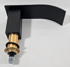 Roman Bathtub Faucet Deck Mount Matte Black 3 Hole Steel 2 Handle Waterfall