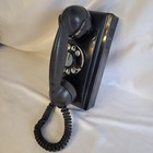 Vintage Black Western Electric Bell System 352 354 Rotary Wall Phone F1 Handset 
