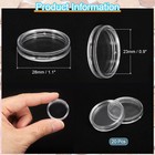 20pcs 23mm Silver Dollar Coin Holders Round Plastic Coin Capsule Acrylic