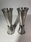 2 - Stainless Measuring Jigger 1 Oz  X 2 Oz  Japanese Style Cocktail Bar Shot